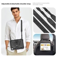 Étui pour tablette en silicone robuste et robuste étui de protection antichoc couverture arrière avec béquille pour Ipad 11 2025