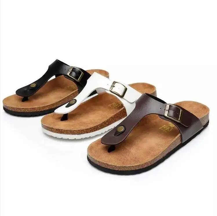 Black white Brown New Type Comfort Cork Arch Support Orthopedic Men's Flip flop Slippers sandals