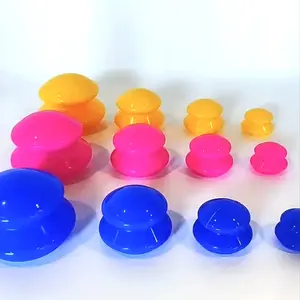 4 Tamanho Cupping Therapy Sets Silicone Professional Studio e Uso Doméstico Cupping Set, Melhor para Massagem, Músculo, Alívio da Dor nas Articulações