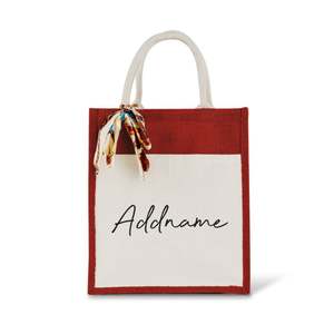 Sac de shopping en jute et chanvre pliable, réutilisable, imprimable avec logo, en gros, pas cher - Product Image 3