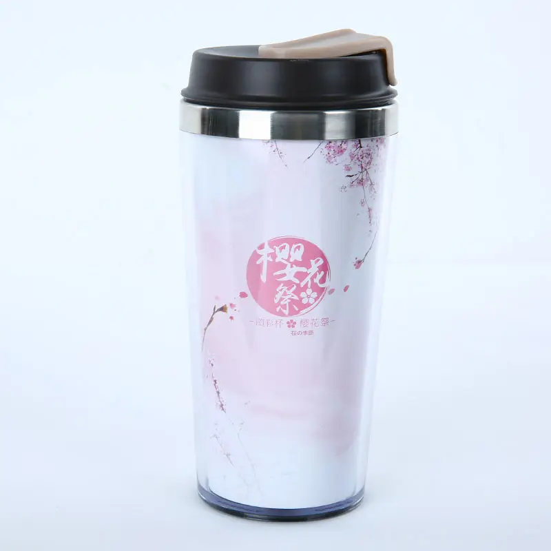 GZYSL Bên Ngoài Nhựa Bên Trong Thép Không Gỉ 16Oz/450Ml Đôi Tường Tumbler Photo Paper Insertable Giáng Sinh Quà Tặng Mug