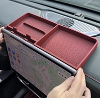 Boîte de rangement en silicone pour Jetour T2 Accessoire d'intérieur de voiture de style populaire pour tableau de bord de la console centrale (écran arrière)