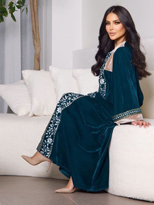<strong>Velvet</strong> Abaya Women Muslim <strong>Dress</strong> 2025 Dubai Winter <strong>Dress</strong> <strong>Velvet</strong> Fashion Muslim Women Embroidered <strong>Dress</strong> <strong>Long</strong> <strong>Sleeves</strong> - Product Image 5