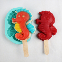 Moule en silicone créatif pour crème glacée hippocampe-Parfait pour les accessoires de cuisine et le gâteau mousse de sucettes glacées maison