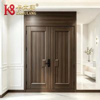 Portes intérieures modernes en bois composite sur mesure, isolation acoustique, cadre réglable, construction durable, école, hôtel