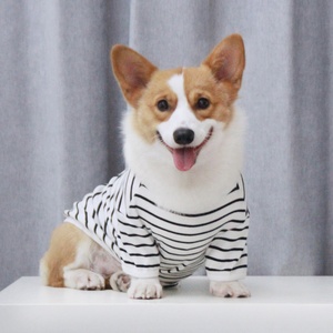 Disfraz para Mascotas, Camisa para Perro Pit <span class=keywords><strong>Bull</strong></span> con Rayas Rojas y Blancas, Suéter de Lujo de Algodón Tejido para Perro, Verano - Product Image 4