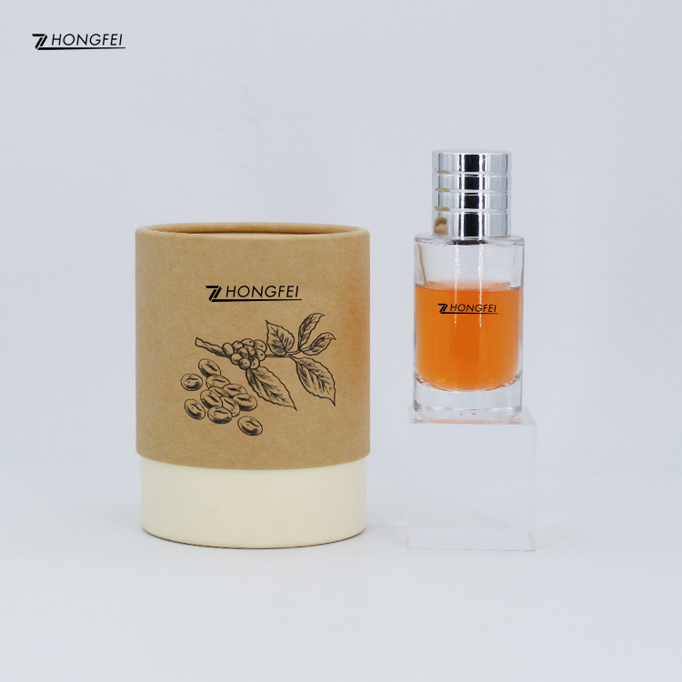 Customized Logo Biodegradable Round Cylinder Kraft Paper Cosmetic Tube Round Container
