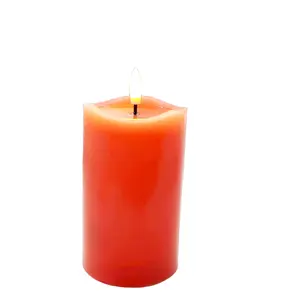 led candles home decoration customized Glass timer 3d real flame Soy Wax Paraffin wetlook