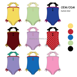 Traje de Baño Personalizado de Talla Única para Niñas, Traje de Baño de Una Pieza con Lazo, Ropa de Baño de Alta Calidad para <span class=keywords><strong>Adolescentes</strong></span> - Product Image 4