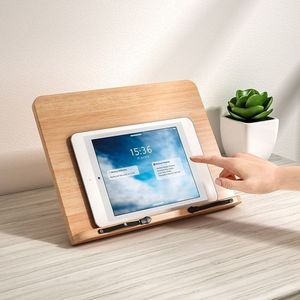 Soporte de lectura con péptidos Xi, estantería de escritorio de tablero artificial de nogal medio para práctica de caligrafía para niños - Product Image 4