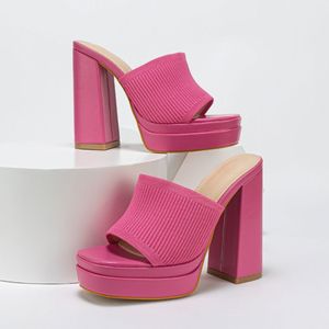 Sandales compensées colorées pour femme à bout ouvert, sexy, pour l'été - Product Image 2