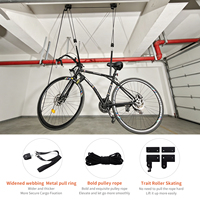 Support de plafond pour vélo avec anneau de traction en métal épaissi de 3e génération, élévateur de vélo pour garage
