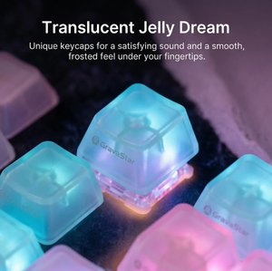 GravaStar K1 Lite Mechanical <b>Keyboard</b>, Tri-mode Wireless Wired <b>Keyboard</b> with Jelly Keycaps RGB Backlight - Product Image 5