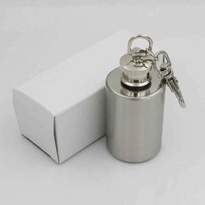 Mini-flasque isotherme en acier inoxydable avec isolation thermique et accessoire porte-clés, capacité 1 oz, anti-fuite, écologique - Product Image 4