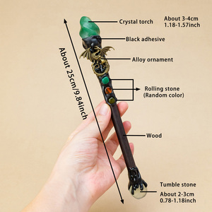 Varitas mágicas <span class=keywords><strong>de</strong></span> llama pequeña <span class=keywords><strong>de</strong></span> cristal Natural al por mayor, varitas mágicas <span class=keywords><strong>de</strong></span> diseño Original hechas a mano, <span class=keywords><strong>regalos</strong></span> exquisitos - Product Image 2