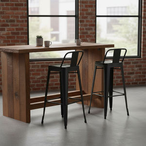 Ensemble <span class=keywords><strong>de</strong></span> <span class=keywords><strong>4</strong></span> tabourets <span class=keywords><strong>de</strong></span> <span class=keywords><strong>bar</strong></span> en fer bon marché, modernes, pour cuisine commerciale, coin petit-déjeuner, café, meubles d'intérieur et d'extérieur - Product Image 1