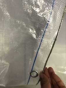 Bâche de protection transparente 150 GSM en HDPE renforcé avec film tissé et lamination LDPE, avec œillets - Product Image 4
