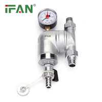 Collecteur de chauffage au sol en laiton forgé IFAN, distributeur de eau, collecteur de plomberie PEX en laiton