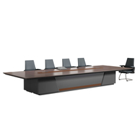 Table de conférence de bureau au design moderne et durable pour hôtels et salles de réunion, mobilier commercial avec panneau en bois