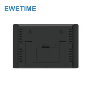 EWETIME-reloj Digital controlado por Radio, estación meteorológica con sensores al aire libre, cronógrafo de mesa, cuadrado, moderno, ABS