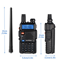 Radio bidirectionnelle longue portée UV-5R d'origine, puissance de sortie 5W, batterie 1500-2000mAh, fréquence 136-174/400-480MHz