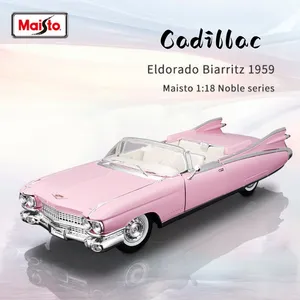 Modelo de carro de simulação em liga Cadi Eldorado 1:18 para decoração e presentes Autorização original do fabricante