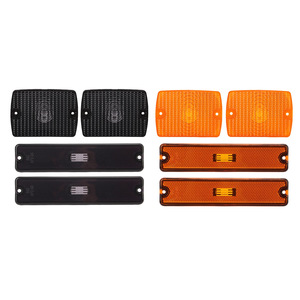 Luces de posición laterales y direccionales, juego de 4 piezas para Jeep Wrangler YJ 1987-1995, piezas de repuesto de ABS naranja - Product Image 3