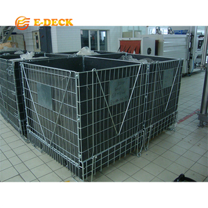 <span class=keywords><strong>Cage</strong></span> de stockage en fil métallique pliable galvanisée portable pour chariot élévateur, personnalisable et soudée - Product Image 6