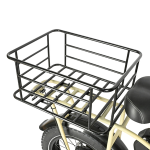Bicicleta Eléctrica con Canasta Delantera y Trasera, Resistente a Pinchazos, 48v 30ah, Grado Comercial Dp-2012, Neumáticos Anchos, Frenos de Disco Hidráulicos - Product Image 2