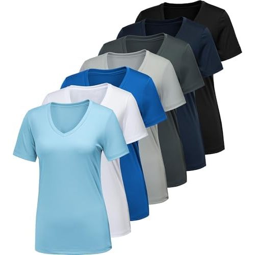 7 Pack Black Dark Grey Light Grey Navy Light Blue Blue White