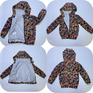 Giacca a vento impermeabile con cerniera personalizzata di alta qualità per bambini Bomber invernale con stampa mimetica - Product Image 6