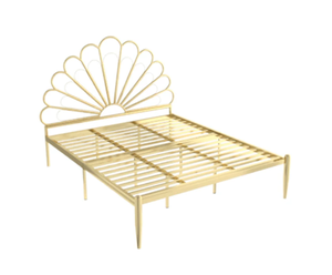 Black Metal <b>Bed</b> <b>Frame</b> Peacock Headboard <b>Platform</b> Bedstead Modern Bedroom Furniture Custom Size Peacock Headboard - Product Image 4