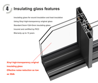 Ventanas corredizas de aluminio con rotura térmica de vidrio templado de doble capa de impacto de huracán personalizado de eficiencia energética de Venta caliente
