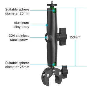 <span class=keywords><strong>Support</strong></span> universel pour téléphone portable de moto HONGDAK, tige de 6 cm, 9 cm, 15 cm, double rotule, bras lumineux, <span class=keywords><strong>support</strong></span> de téléphone pour vélo de montagne - Product Image 4