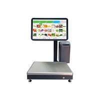 Terminal de point de vente tout-en-un avec écran de 15,6 pouces, balance intégrée 30 kg/5 g, fonction caisse enregistreuse, système d'exploitation Windows/Android, garantie 1 an