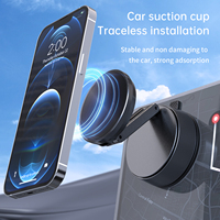 Nouveauté : support de téléphone magnétique sans fil à aspiration sous vide en alliage d'aluminium de haute qualité pour tableau de bord de voiture et bureau