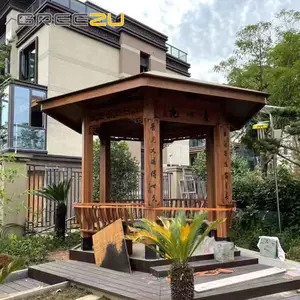 One stop solution for bamboo building materials ODM outdoor garden house Gazebo anti-mould and flame retardant Detachable