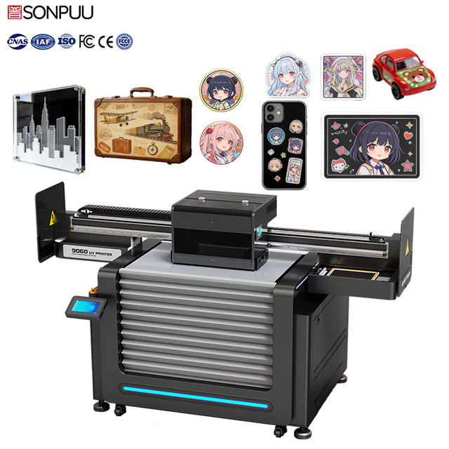 UV High Drop Printer 9060 Flatbed Inkjet Quick Drying Precision A1 New for Glass Metal Acrylic PVC Flex Egg Label
