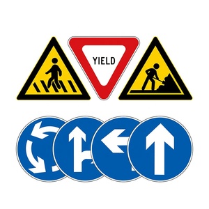 Señal de Tráfico de Advertencia de Seguridad Vial, Lámina Reflectante de Alta Visibilidad, Señales de Estacionamiento de Aluminio para Calle, Señales de Tráfico en Blanco - Product Image 6