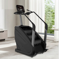 Máquina de Escaleras Eléctrica Comercial para Gimnasio, Simulador de Escalada Inteligente, Máquina de Cardio para Entrenamiento de Piernas en Interiores, para Isquiotibiales, Metálica, No Plegable, 205 kg