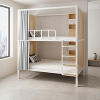 Lits superposés métalliques modernes et minimalistes de type capsule pour dortoirs scolaires, hôtels, appartements, chambres commerciales et lofts