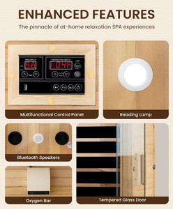 Tùy Chỉnh Chất Lượng Cao Bền Trong Nhà 1 Người Bằng Gỗ Điện Sưởi Ấm Hồng Ngoại Xa Phòng Tắm Hơi - Product Image 6