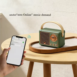 Altavoz Portátil Retro con Salida de 5W, Sonido Estéreo 3D, Carga Inalámbrica, Radio FM, para Cine en Casa, Fiestas al Aire Libre - Product Image 5
