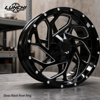 Jantes en alliage d'aluminium noires pour mise à niveau/rénovation, pour pick-up et SUV tout-terrain Bronco, 18*9 20*10 22*12 24*12 6x135/139.7 8*165.1 pour Chevrolet