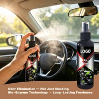 Kit de nettoyage intérieur de voiture, nettoyant, protecteur, spray désodorisant, ensemble avec chiffon en microfibre, éliminateur d'odeurs bio-enzymatique, soin complet