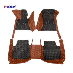 Muchkey khâu kép thảm da Phụ Kiện Xe thảm thảm sang trọng nối tầng Liners thiết kế đặc biệt thảm sàn xe - Product Image 4