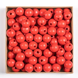 16mm Natural Wood <b>Beads</b> <b>Color</b> Natural Wood <b>Beads</b> Colorful Round Wood <b>Beads</b> with Holes DIY Accessories - Product Image 5