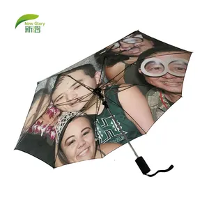 अपने फोटो अनुकूलित फैशन छाते Windproof ऑटो खुला छाता पूर्ण पैनल के लिए अपने खुद के Sombrillas विज्ञापन छाता