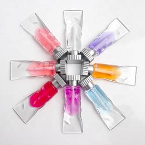 Tubes de gloss transparents recyclables, logo personnalisé, pinceau personnalisé, flacons de gloss personnalisés, tubes d'huile à lèvres en forme de glaçon de 4 ml - Product Image 2