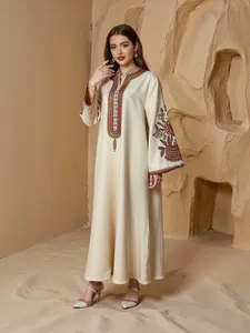 Vestido Bordado Elástico en Cuatro Direcciones, Elegante Vestido Largo con Bordado de Cordón, Venta al por Mayor Directa de Fábrica Original OEM - Product Image 4